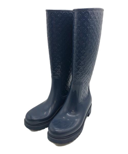 LOUIS VUITTON（ルイ ヴィトン）LOUIS VUITTON (ルイ ヴィトン) スプラッシュライン　レインブーツ ネイビー サイズ:37の古着・服飾アイテム