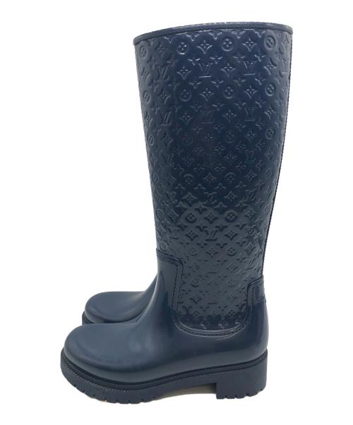 LOUIS VUITTON（ルイ ヴィトン）LOUIS VUITTON (ルイ ヴィトン) スプラッシュライン　レインブーツ ネイビー サイズ:37の古着・服飾アイテム