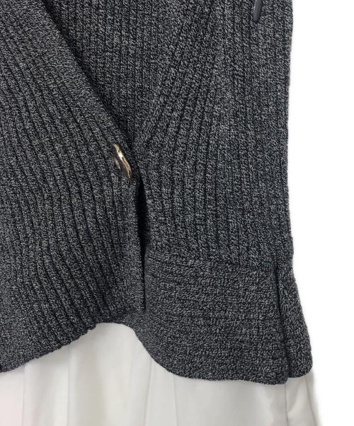 FRAY ID（フレイ アイディー）FRAY ID (フレイ アイディー) ノースリーブ・キャミソールワンピース グレー×ホワイト サイズ:１の古着・服飾アイテム