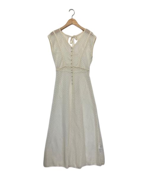 FRAY ID（フレイ アイディー）FRAY ID (フレイ アイディー) 半袖ワンピース　シアー ベージュ サイズ:FREEの古着・服飾アイテム