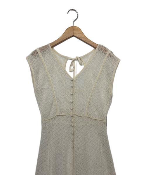 FRAY ID（フレイ アイディー）FRAY ID (フレイ アイディー) 半袖ワンピース　シアー ベージュ サイズ:FREEの古着・服飾アイテム