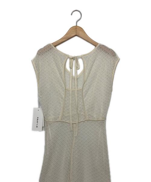 FRAY ID（フレイ アイディー）FRAY ID (フレイ アイディー) 半袖ワンピース　シアー ベージュ サイズ:FREEの古着・服飾アイテム