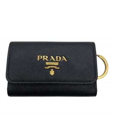 PRADA キーケース年内に売りたいため値下げ中 中古・古着通販】PRADA (プラダ) 4連キーケース ブラック｜ブランド