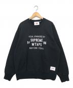 SUPREME×WTAPSシュプリーム×ダブルタップス）の古着「crewneck」｜ブラック