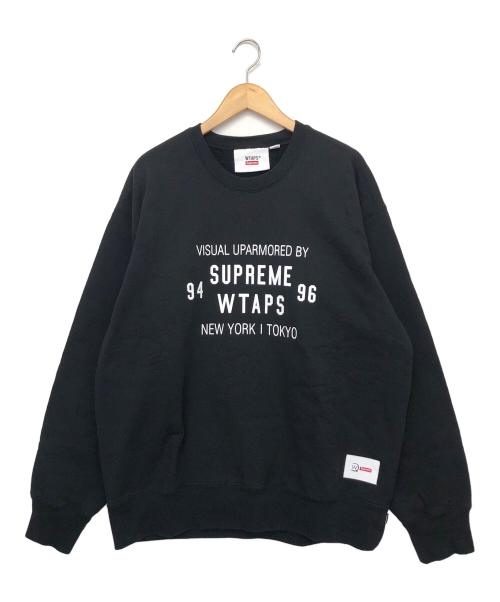 SUPREME（シュプリーム）SUPREME (シュプリーム) WTAPS (ダブルタップス) crewneck ブラック サイズ:LARGEの古着・服飾アイテム