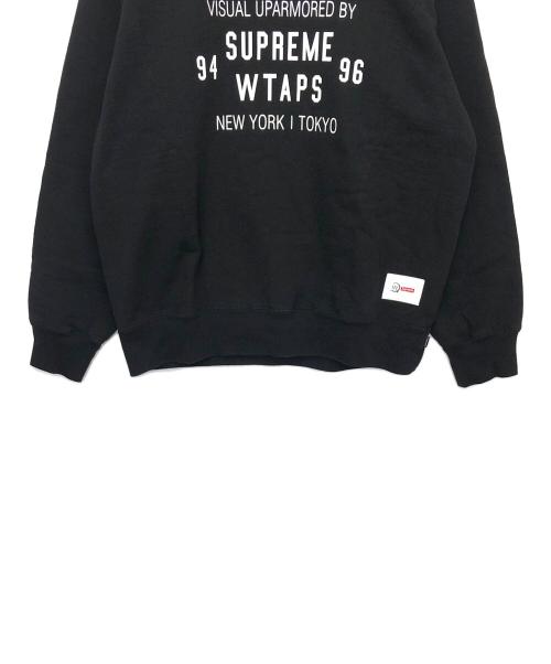 SUPREME（シュプリーム）SUPREME (シュプリーム) WTAPS (ダブルタップス) crewneck ブラック サイズ:LARGEの古着・服飾アイテム