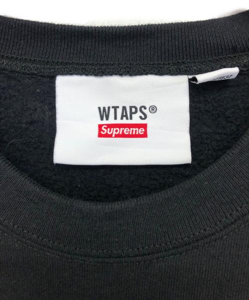 SUPREME（シュプリーム）SUPREME (シュプリーム) WTAPS (ダブルタップス) crewneck ブラック サイズ:LARGEの古着・服飾アイテム