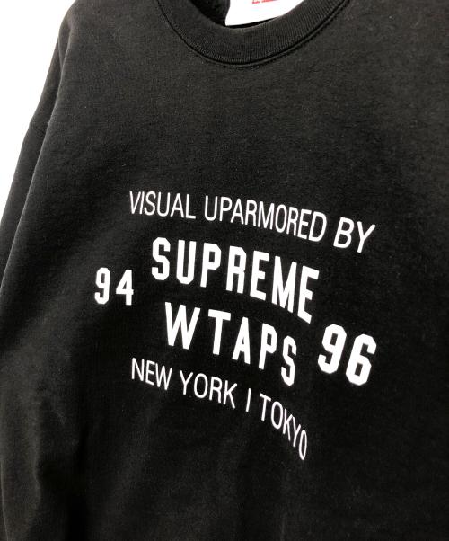 SUPREME（シュプリーム）SUPREME (シュプリーム) WTAPS (ダブルタップス) crewneck ブラック サイズ:LARGEの古着・服飾アイテム