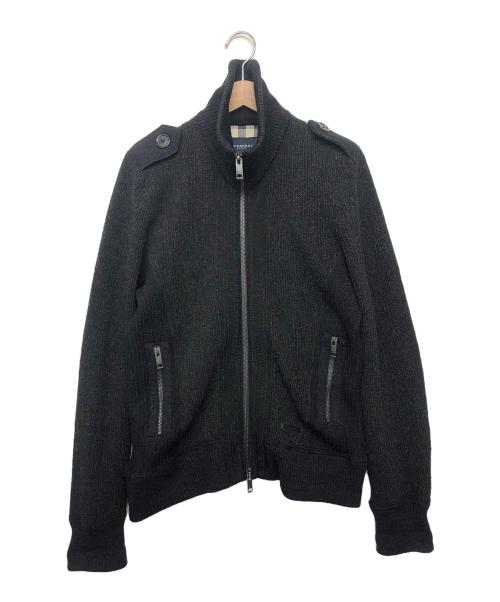 BURBERRY LONDON（バーバリーロンドン）BURBERRY LONDON (バーバリーロンドン) ニットジャケット ブラック サイズ:Mの古着・服飾アイテム