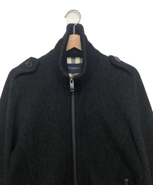 BURBERRY LONDON（バーバリーロンドン）BURBERRY LONDON (バーバリーロンドン) ニットジャケット ブラック サイズ:Mの古着・服飾アイテム