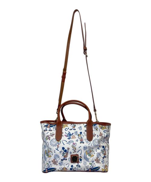 DOONEY&BOURKE（ドゥーニーアンドバーク）DOONEY&BOURKE (ドゥーニーアンドバーク) 2WAYショルダーバッグ ミッキー ホワイト×ブラウンの古着・服飾アイテム