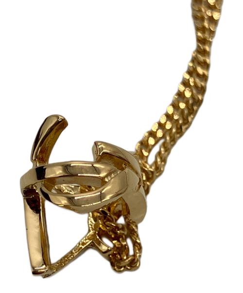 Saint Laurent Paris（サンローランパリ）Saint Laurent Paris (サンローランパリ) ツイストペンダントネックレス ゴールドの古着・服飾アイテム