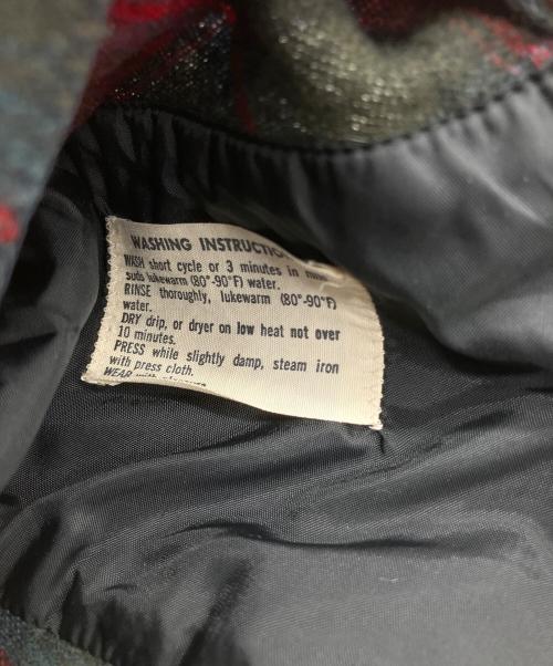 PENDLETON（ペンドルトン）PENDLETON (ペンドルトン) オープンカラーシャツ 50～60s レッド×グリーン サイズ:XLの古着・服飾アイテム