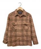 PENDLETONペンドルトン）の古着「70sオープンカラーシャツ」｜ベージュ
