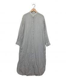 IENA（イエナ）の古着「リヨセルバンドカラーシャツワンピース」｜ホワイト