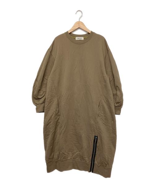 ZUCCA（ズッカ）ZUCCA (ズッカ) スウェットワンピース ベージュ サイズ:Mの古着・服飾アイテム