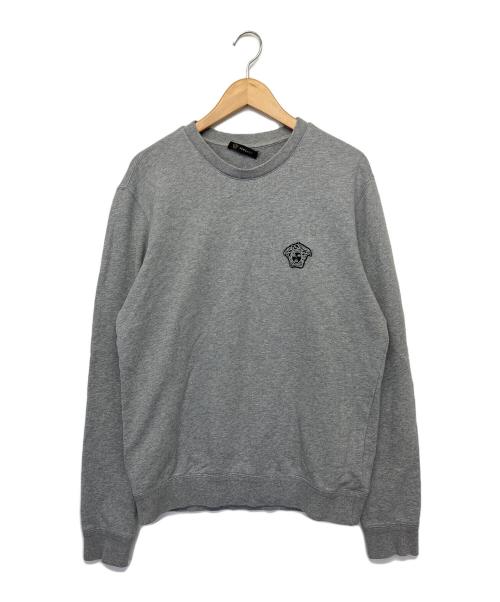 VERSACE（ヴェルサーチェ）VERSACE (ヴェルサーチェ) クルーネックスウェット グレー サイズ:L　の古着・服飾アイテム