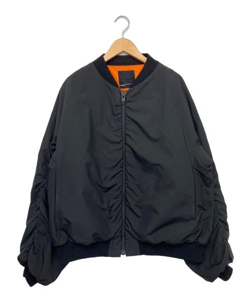 LAD MUSICIAN（ラッドミュージシャン）LAD MUSICIAN (ラッドミュージシャン) POLYESTER DOUBLE CLOTH MA-1 ブラック サイズ:46の古着・服飾アイテム