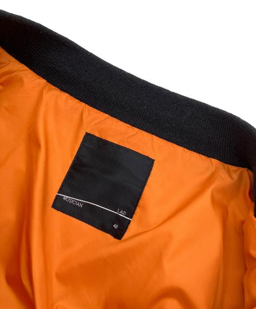 LAD MUSICIAN（ラッドミュージシャン）LAD MUSICIAN (ラッドミュージシャン) POLYESTER DOUBLE CLOTH MA-1 ブラック サイズ:46の古着・服飾アイテム