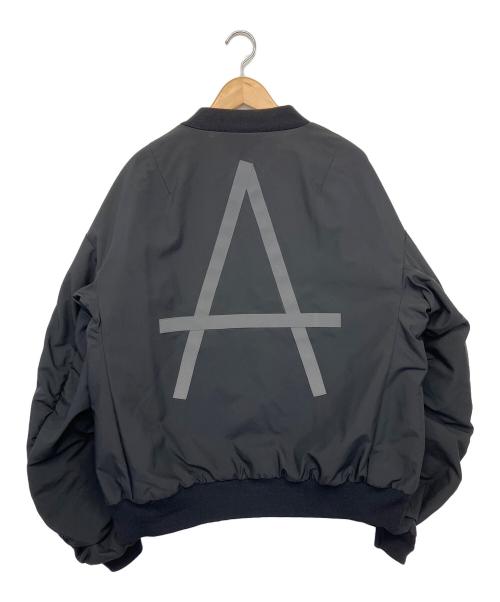 LAD MUSICIAN（ラッドミュージシャン）LAD MUSICIAN (ラッドミュージシャン) POLYESTER DOUBLE CLOTH MA-1 ブラック サイズ:46の古着・服飾アイテム