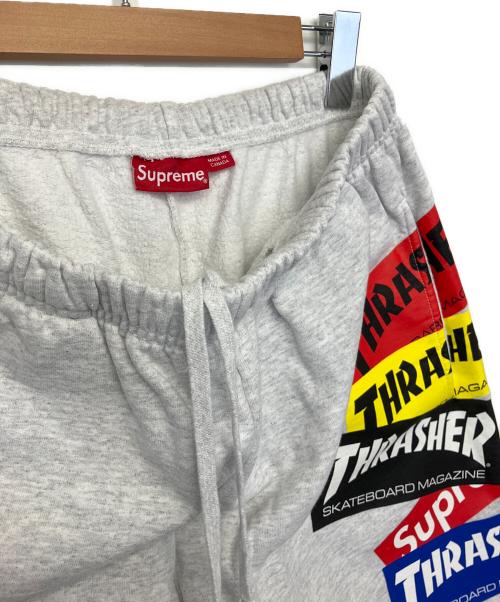 SUPREME（シュプリーム）Supreme (シュプリーム) THRASHER (スラッシャー) ハーフスウェットパンツ グレー サイズ:Mの古着・服飾アイテム