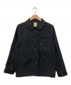 F.O.B FACTORYエフオービー ファクトリー）の古着「モールスキンジャケット」｜ブラック