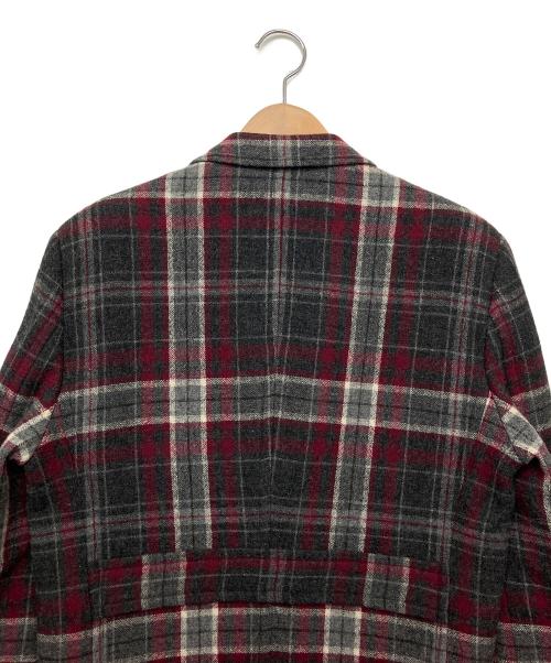 BURBERRY BLACK LABEL（バーバリーブラックレーベル）BURBERRY BLACK LABEL (バーバリーブラックレーベル) ウールジャケット ブラック×レッド サイズ:Lの古着・服飾アイテム