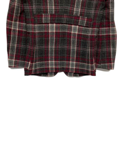 BURBERRY BLACK LABEL（バーバリーブラックレーベル）BURBERRY BLACK LABEL (バーバリーブラックレーベル) ウールジャケット ブラック×レッド サイズ:Lの古着・服飾アイテム