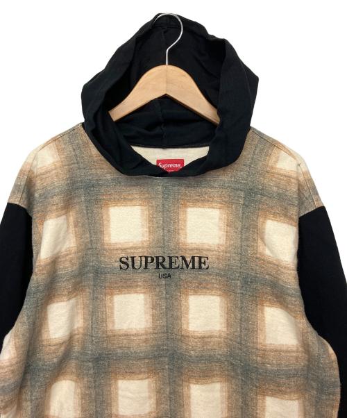 SUPREME（シュプリーム）SUPREME (シュプリーム) プルオーバーパーカー Shadow Plaid Hooded ベージュ サイズ:Mの古着・服飾アイテム