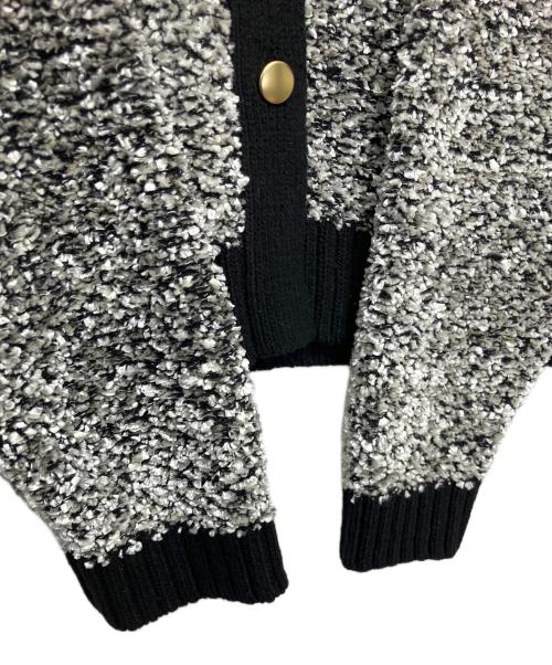 TRIBECCA（TRIBECCA）TRIBECCA (TRIBECCA) ツイードカーディガン ブラック×ホワイト サイズ:FREEの古着・服飾アイテム