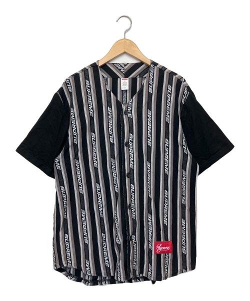 SUPREME（シュプリーム）SUPREME (シュプリーム) jacquard Logo Baseball Jersey ブラック サイズ:Mの古着・服飾アイテム