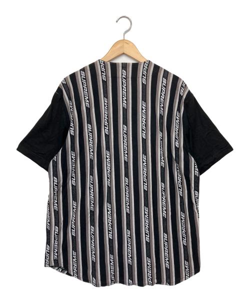 SUPREME（シュプリーム）SUPREME (シュプリーム) jacquard Logo Baseball Jersey ブラック サイズ:Mの古着・服飾アイテム