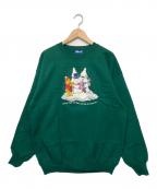 TOKYO DISNEYLANDトーキョーディズニーランド）の古着「Pooh　スウェット」｜グリーン