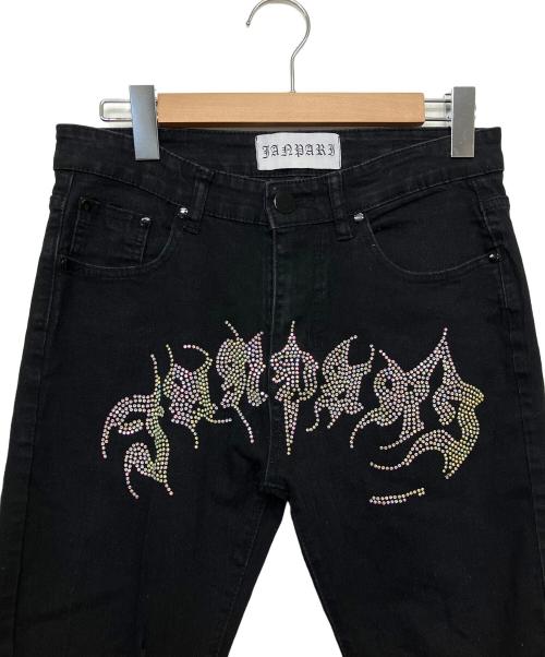 JANPARI（ジャンパリ）JANPARI (JANPARI) デニムパンツ ブラック サイズ:76cm (W30)の古着・服飾アイテム