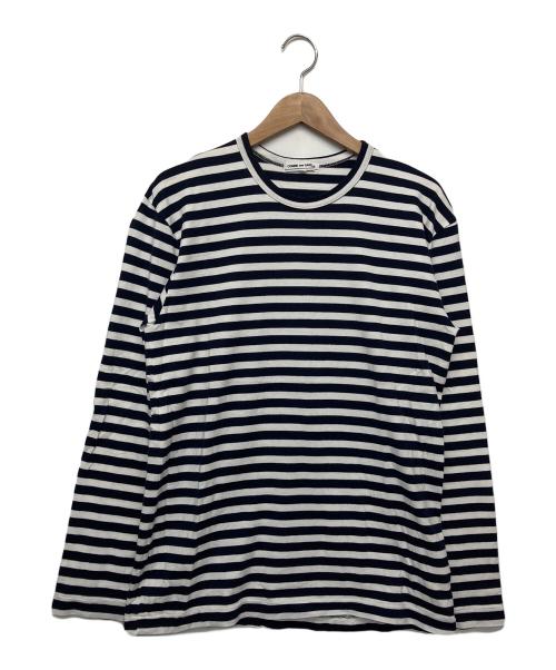 COMME des GARCONS（コムデギャルソン）COMME des GARCONS (コムデギャルソン) ロングスリーブカットソー ブラック×ホワイト サイズ:Lの古着・服飾アイテム