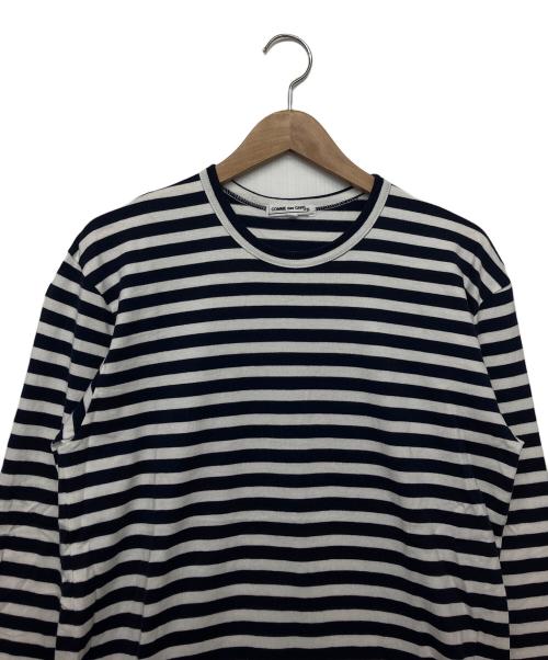 COMME des GARCONS（コムデギャルソン）COMME des GARCONS (コムデギャルソン) ロングスリーブカットソー ブラック×ホワイト サイズ:Lの古着・服飾アイテム
