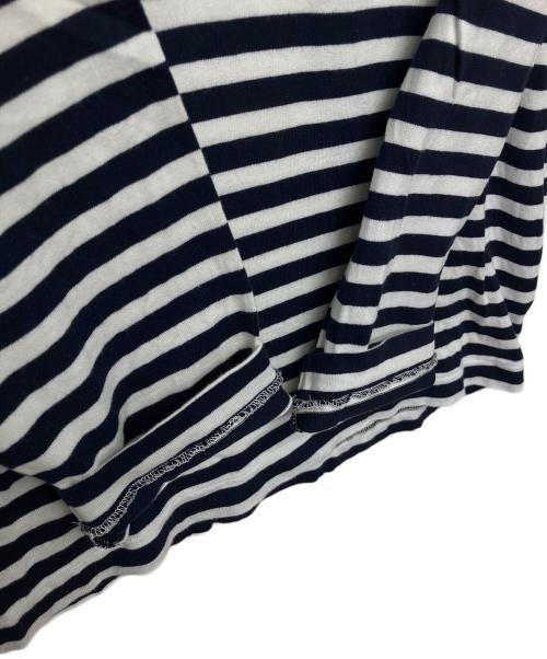 COMME des GARCONS（コムデギャルソン）COMME des GARCONS (コムデギャルソン) ロングスリーブカットソー ブラック×ホワイト サイズ:Lの古着・服飾アイテム