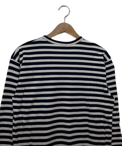 COMME des GARCONS（コムデギャルソン）COMME des GARCONS (コムデギャルソン) ロングスリーブカットソー ブラック×ホワイト サイズ:Lの古着・服飾アイテム
