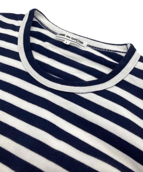 COMME des GARCONS（コムデギャルソン）COMME des GARCONS (コムデギャルソン) ロングスリーブカットソー ブラック×ホワイト サイズ:Lの古着・服飾アイテム