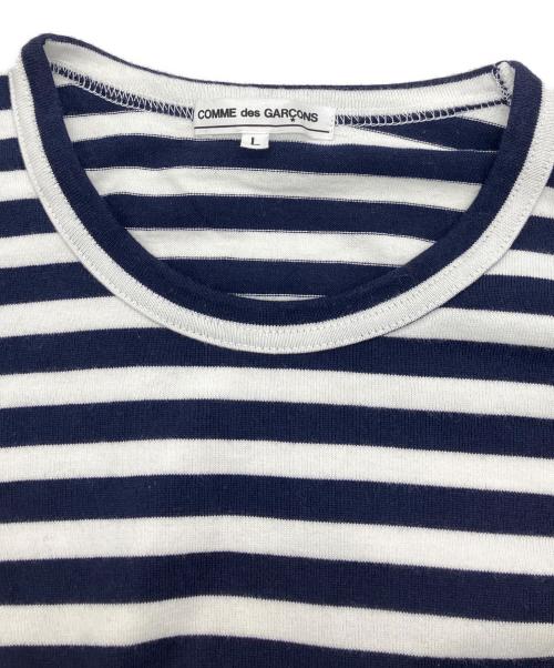 COMME des GARCONS（コムデギャルソン）COMME des GARCONS (コムデギャルソン) ロングスリーブカットソー ブラック×ホワイト サイズ:Lの古着・服飾アイテム