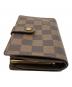 中古・古着 LOUIS VUITTON (ルイ ヴィトン) ダミエ　2つ折り財布 ブラウン：25000円