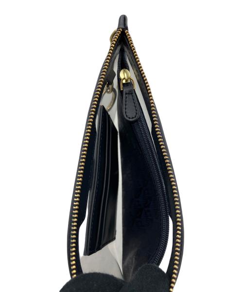 ANYA HINDMARCH（アニヤ・ハインドマーチ）ANYA HINDMARCH (アニヤ・ハインドマーチ) ポーチ クリア×ネイビーの古着・服飾アイテム