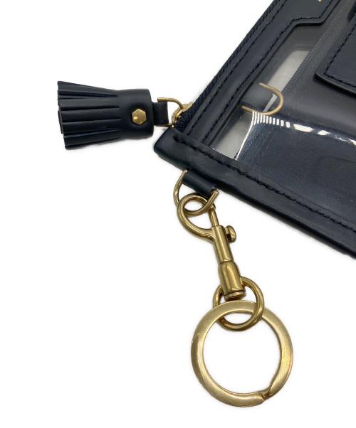 ANYA HINDMARCH（アニヤ・ハインドマーチ）ANYA HINDMARCH (アニヤ・ハインドマーチ) ポーチ クリア×ネイビーの古着・服飾アイテム