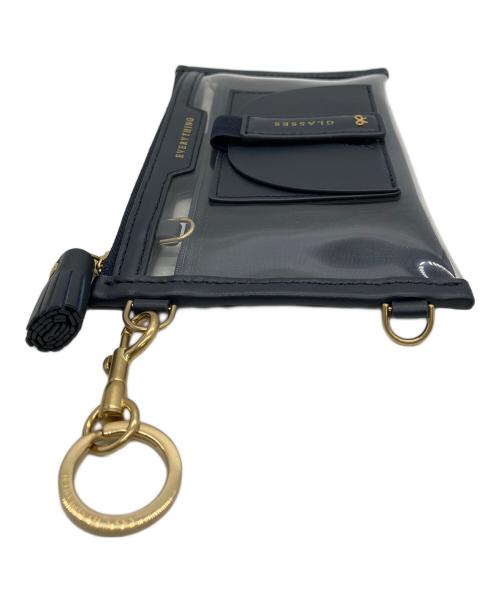 ANYA HINDMARCH（アニヤ・ハインドマーチ）ANYA HINDMARCH (アニヤ・ハインドマーチ) ポーチ クリア×ネイビーの古着・服飾アイテム