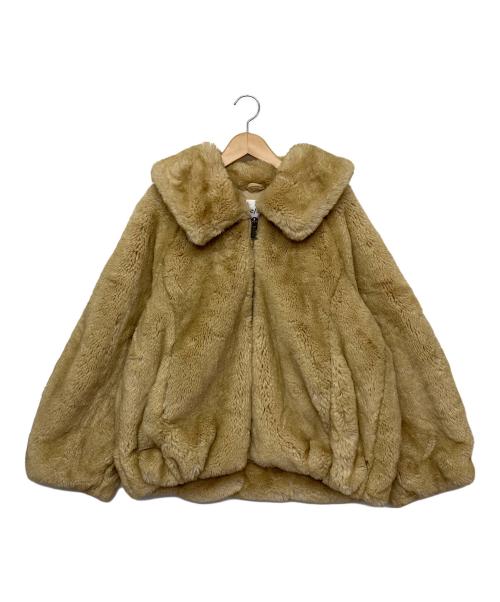 e/s（エマスライ）e/s (エマスライ) フェイクファージャケット ベージュ サイズ:FREEの古着・服飾アイテム