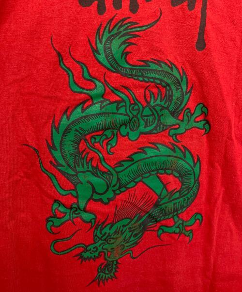 stussy（ステューシー）stussy (ステューシー) 半袖カットソー 90s USA製 レッド サイズ:L　の古着・服飾アイテム