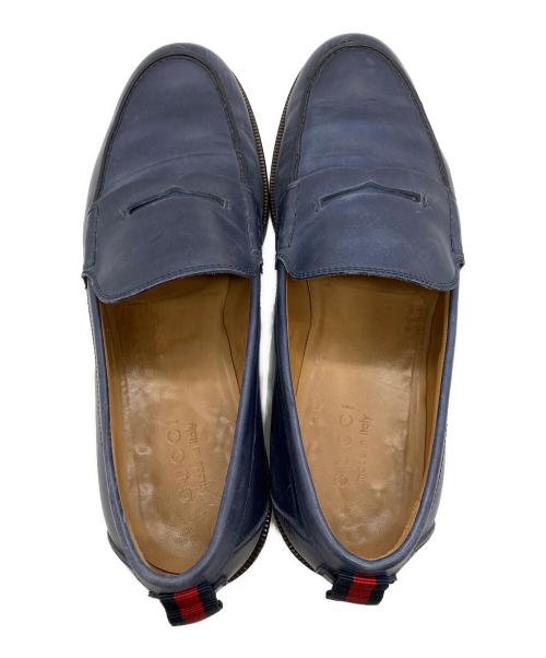 GUCCI（グッチ）GUCCI (グッチ) コインローファー ブルー サイズ:10の古着・服飾アイテム