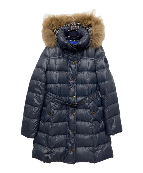 BURBERRY BLUE LABEL（バーバリー ブルー レーベル）BURBERRY BLUE LABEL (バーバリーロンドンブルーレーベル) ダウンコート ネイビー サイズ:40の古着・服飾アイテム