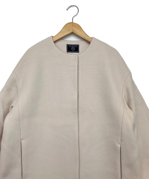 SHIPS（シップス）SHIPS (シップス) ノーカラーウールコート ベージュ サイズ:36の古着・服飾アイテム
