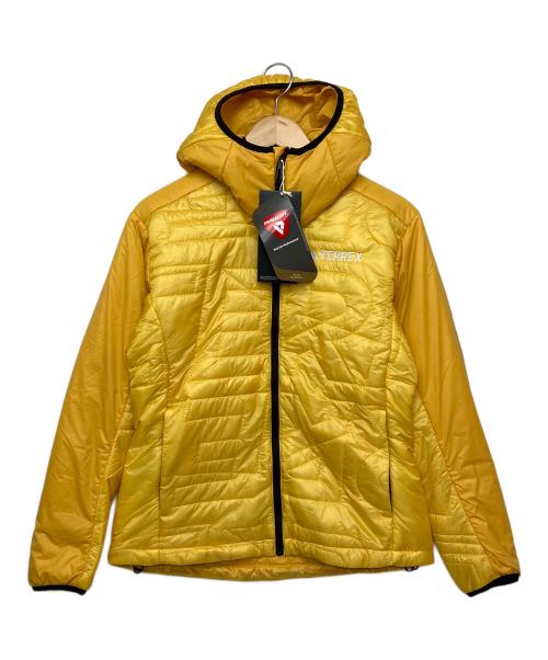 adidas（アディダス）adidas (アディダス) ルーズ フィルインサレーテッド フードジャケット イエロー サイズ:M 未使用品の古着・服飾アイテム